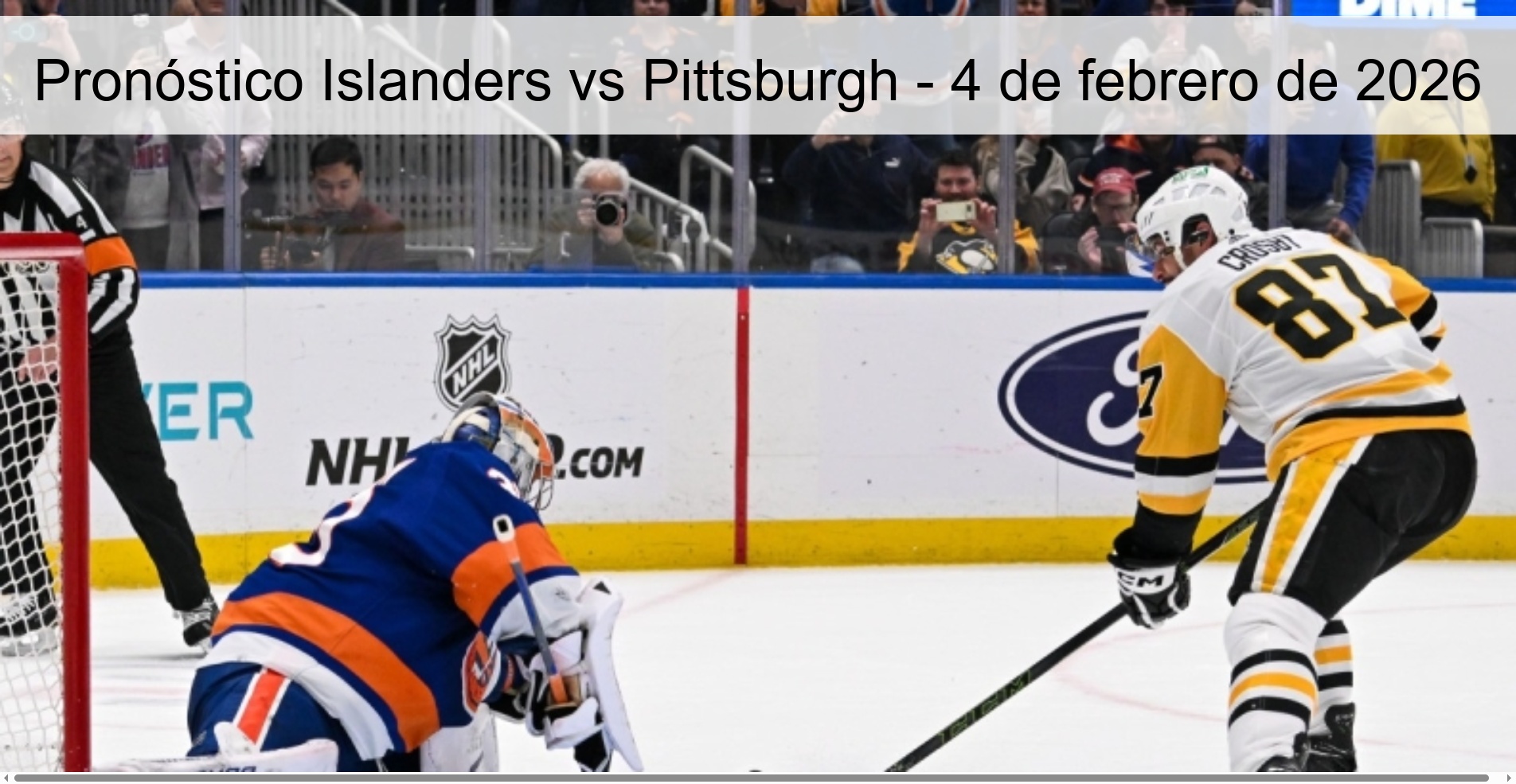 Pronóstico Islanders vs Pittsburgh – 4 de febrero de 2026