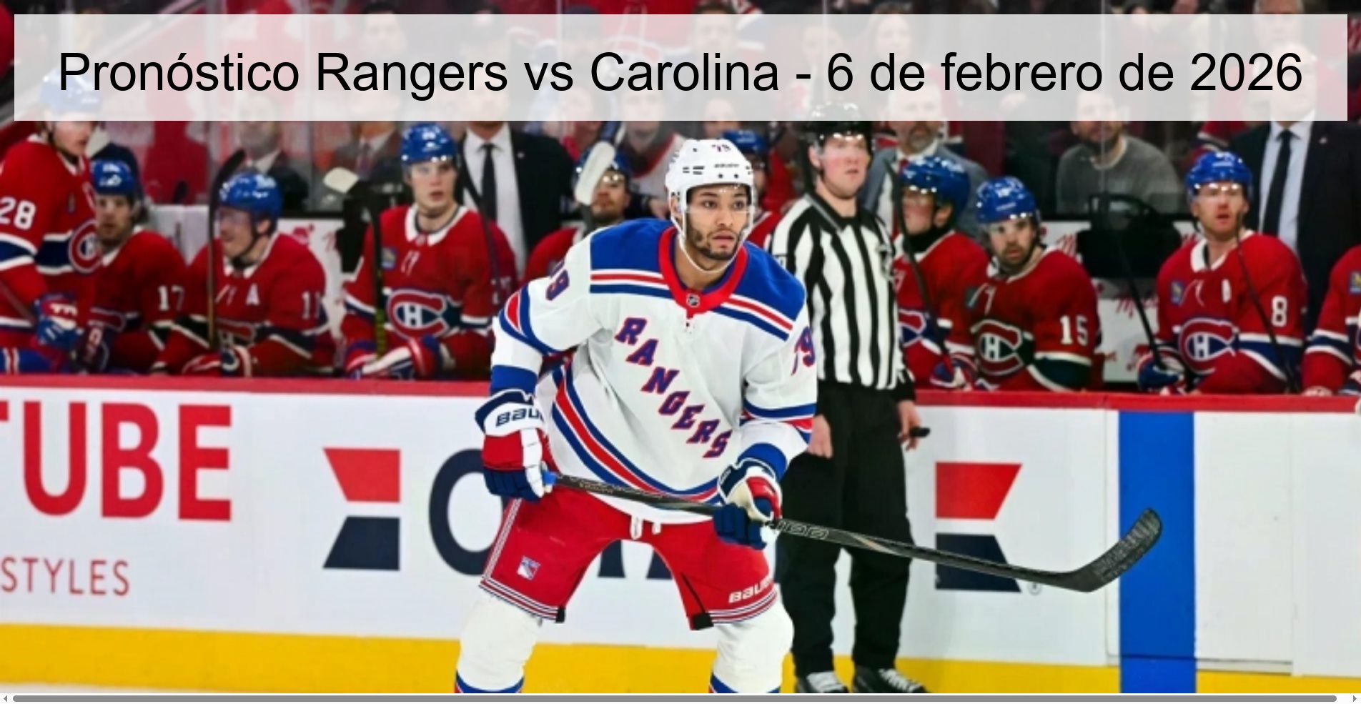 Pronóstico Rangers vs Carolina – 6 de febrero de 2026