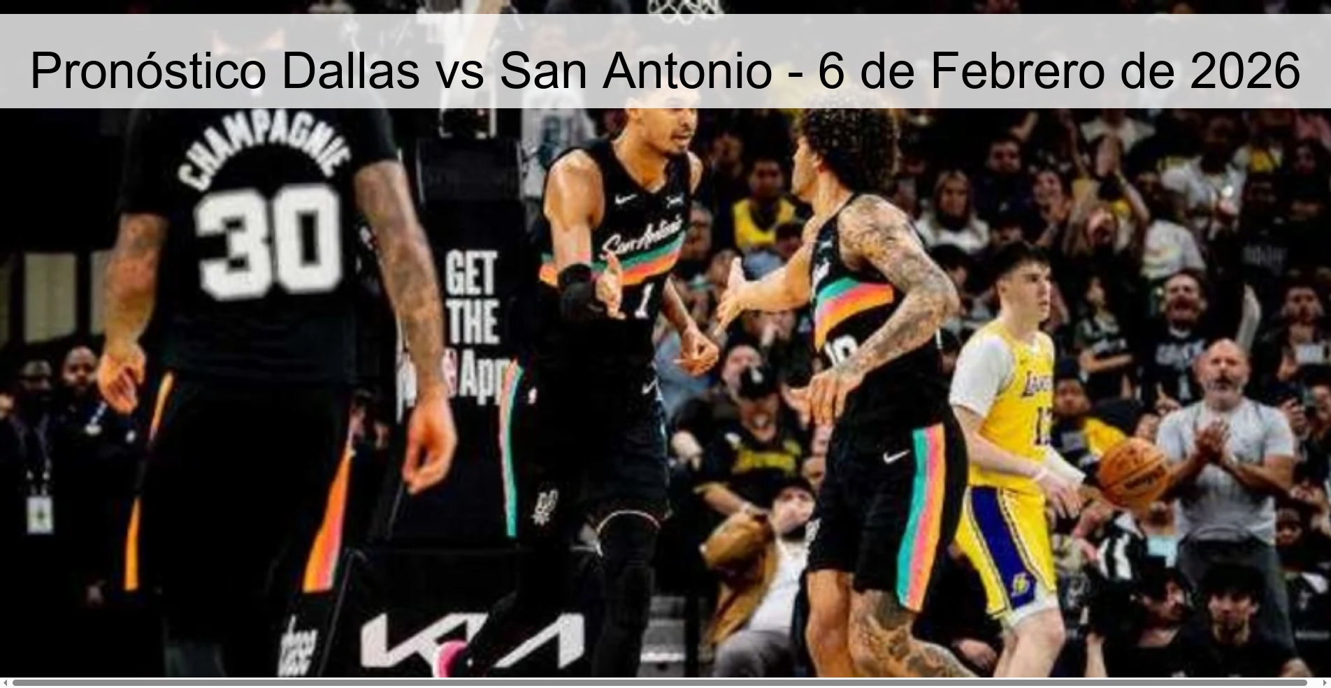 Pronóstico Dallas vs San Antonio – 6 de Febrero de 2026