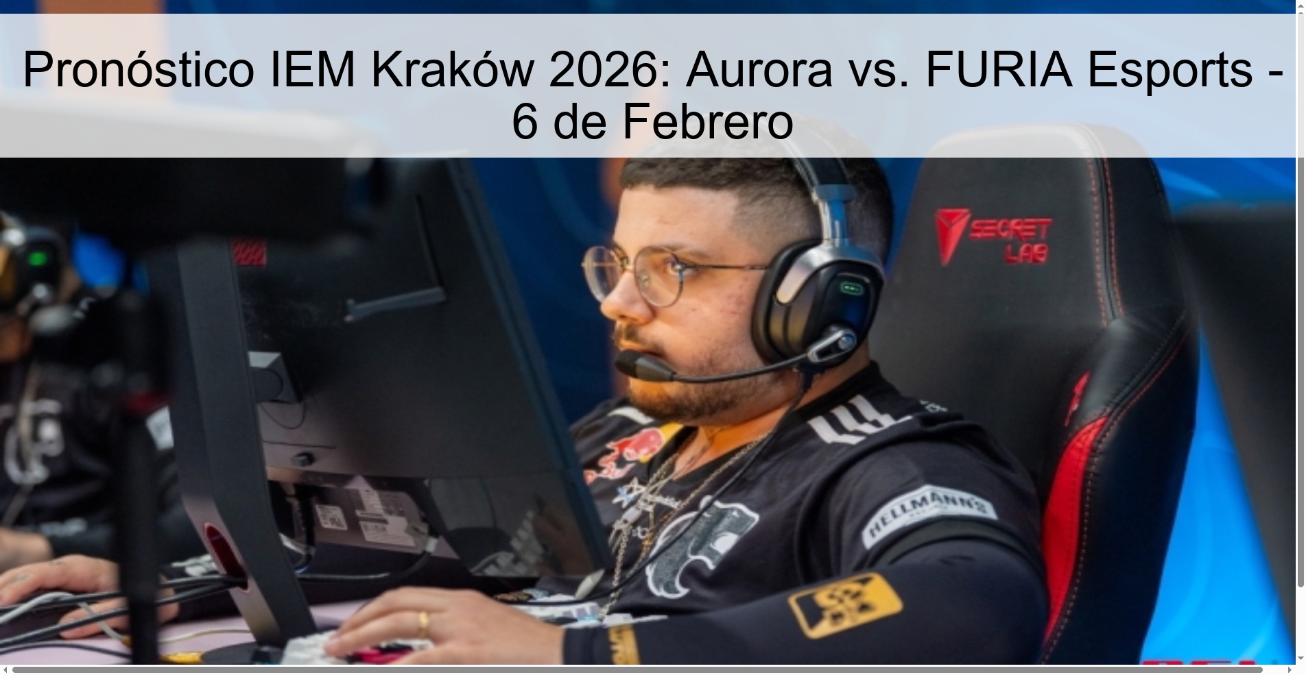 Pronóstico IEM Kraków 2026: Aurora vs. FURIA Esports – 6 de Febrero