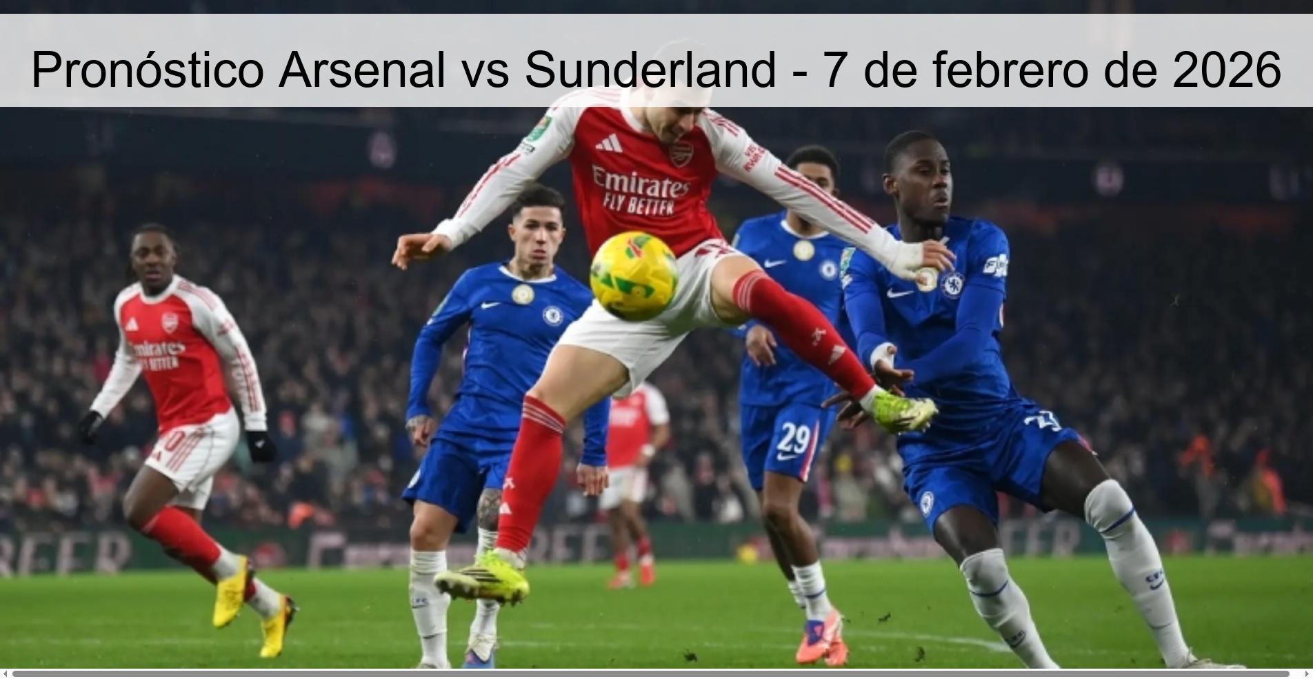 Pronóstico Arsenal vs Sunderland – 7 de febrero de 2026