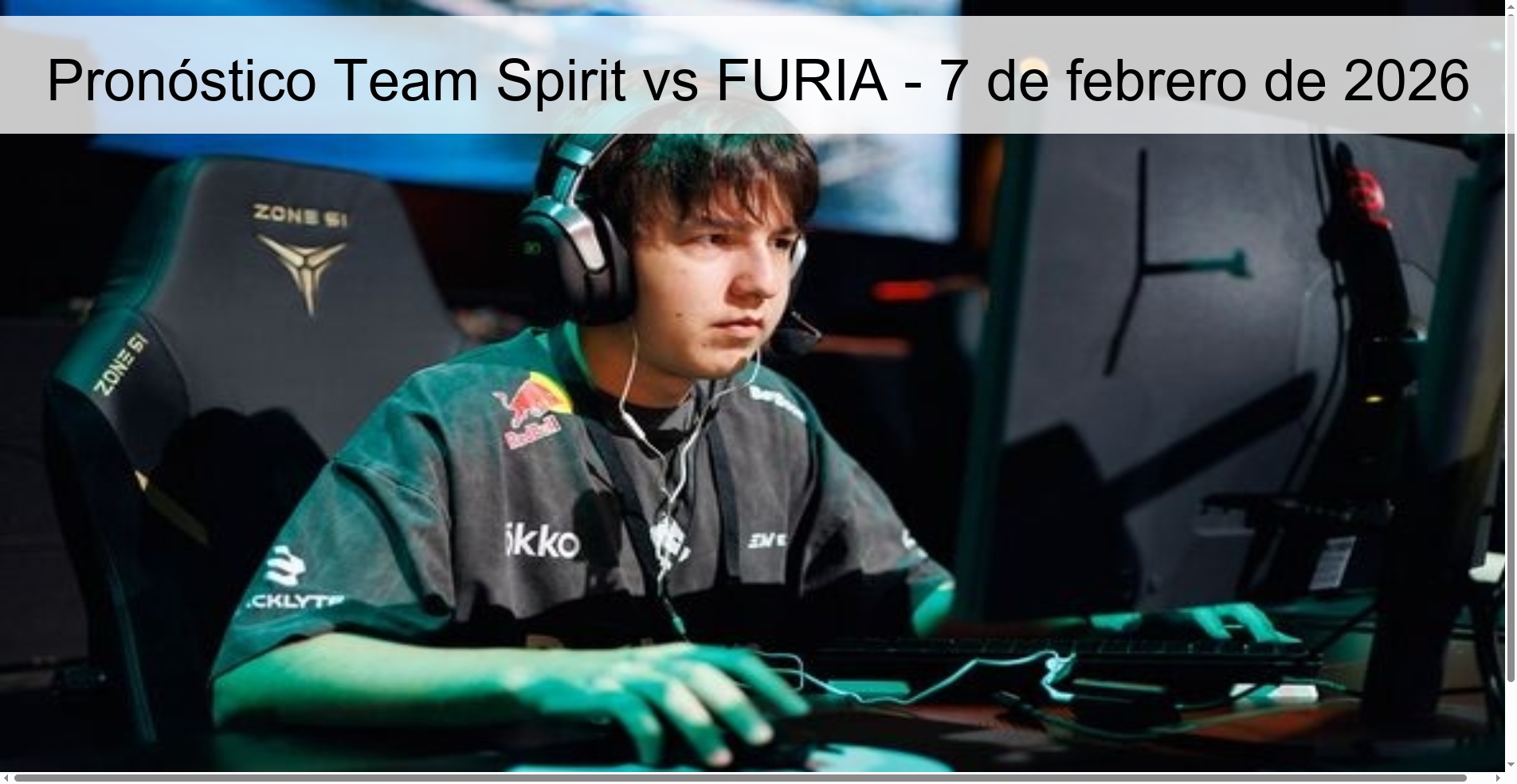 Pronóstico Team Spirit vs FURIA – 7 de febrero de 2026