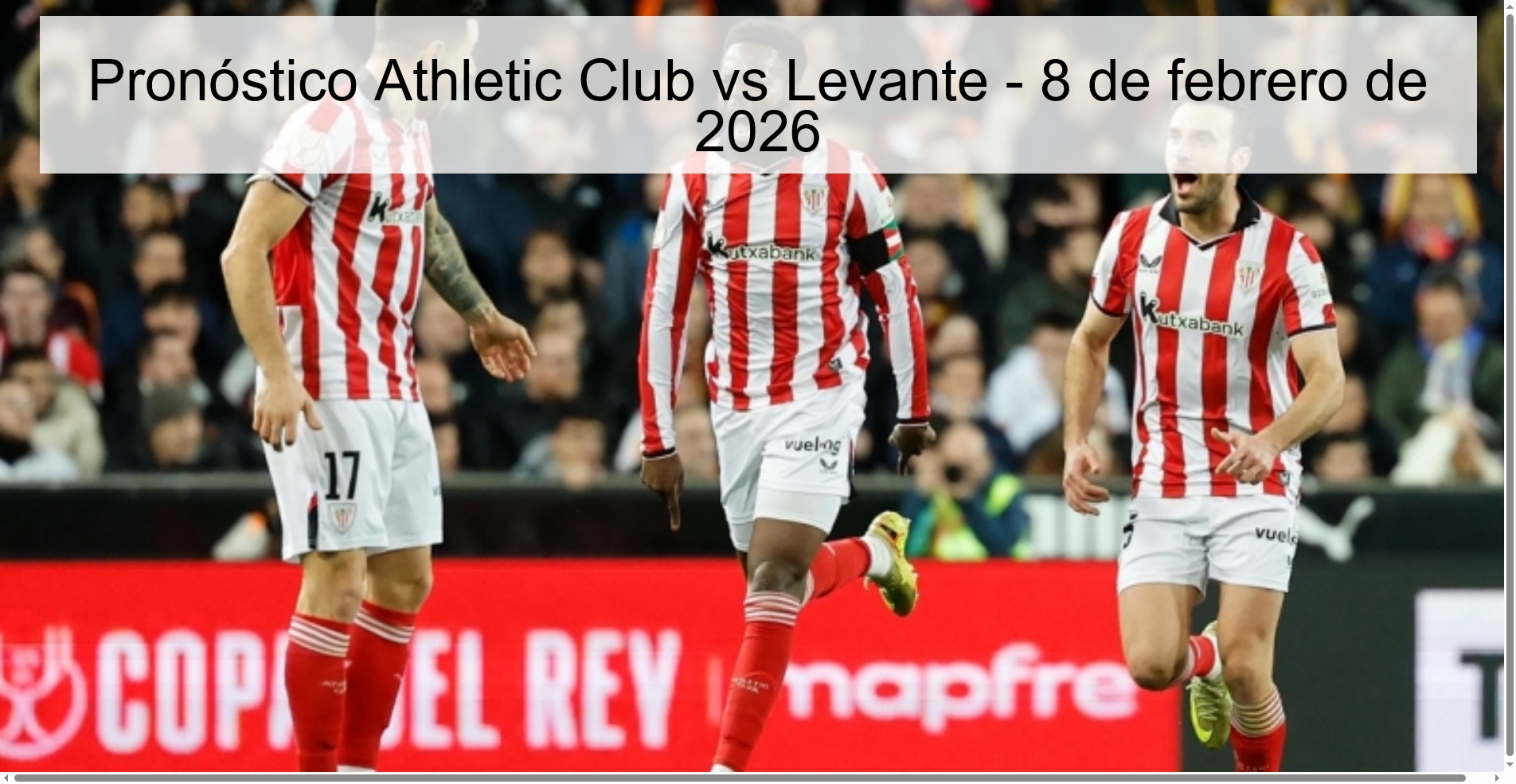 Pronóstico Athletic Club vs Levante – 8 de febrero de 2026