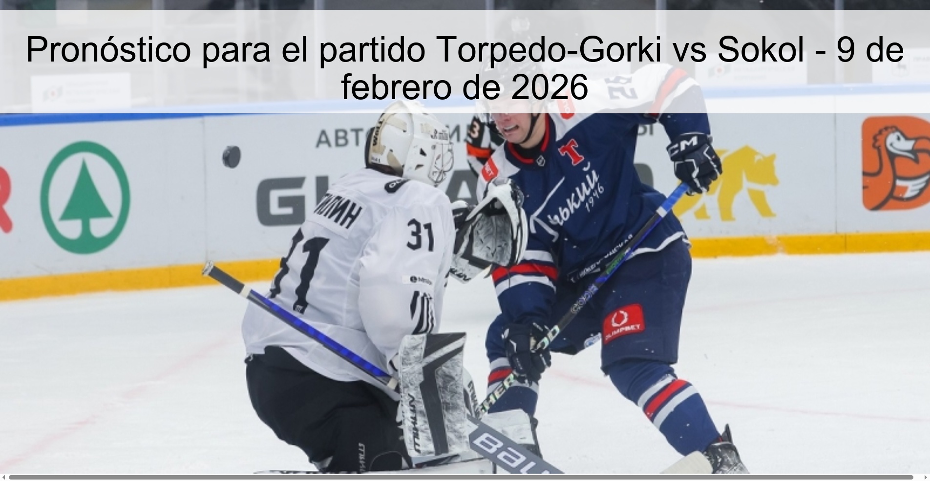Pronóstico para el partido Torpedo-Gorki vs Sokol – 9 de febrero de 2026