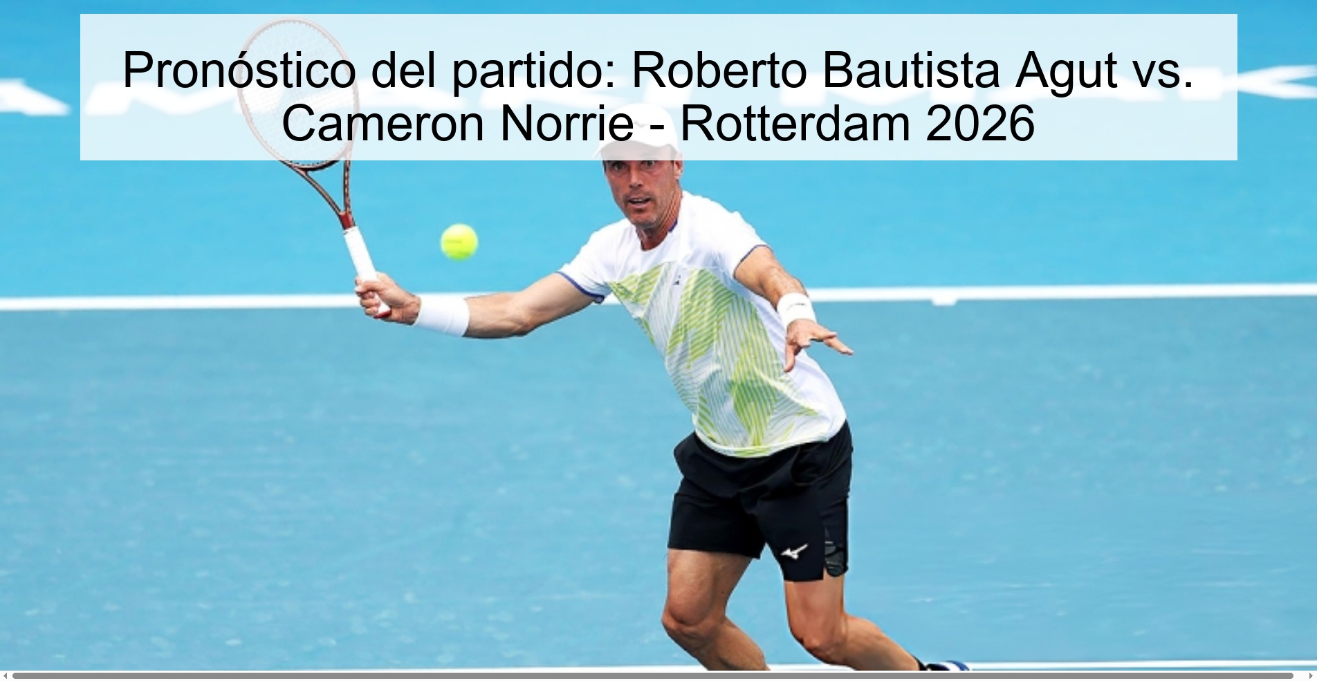 Pronóstico del partido: Roberto Bautista Agut vs. Cameron Norrie – Rotterdam 2026