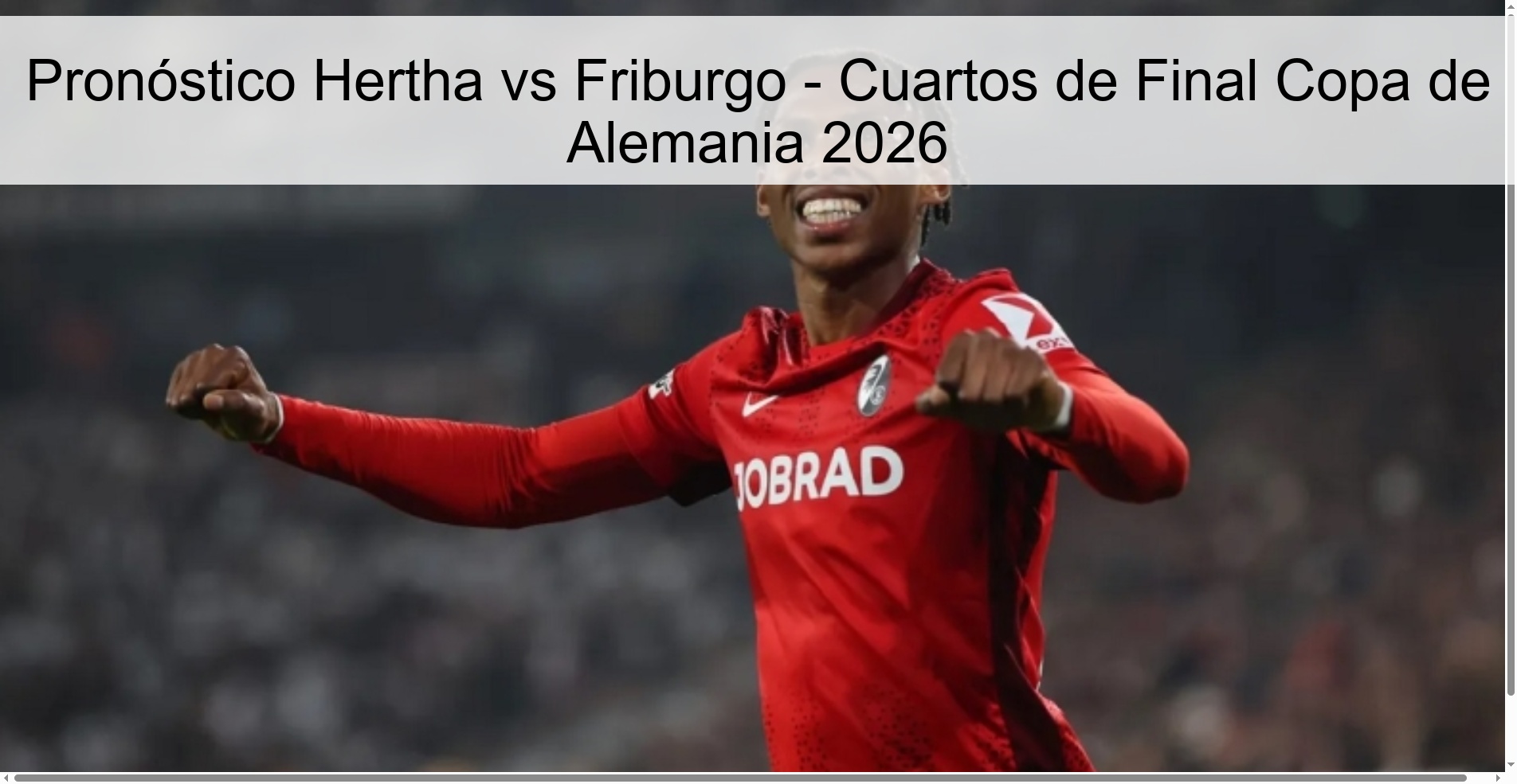 Pronóstico Hertha vs Friburgo – Cuartos de Final Copa de Alemania 2026