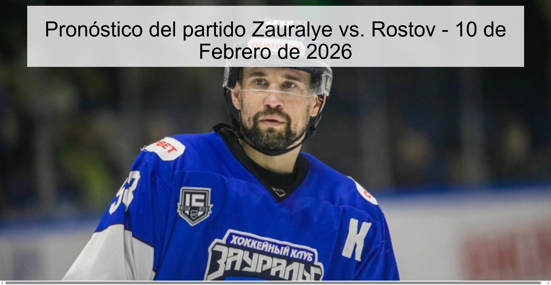Pronóstico del partido Zauralye vs. Rostov – 10 de Febrero de 2026
