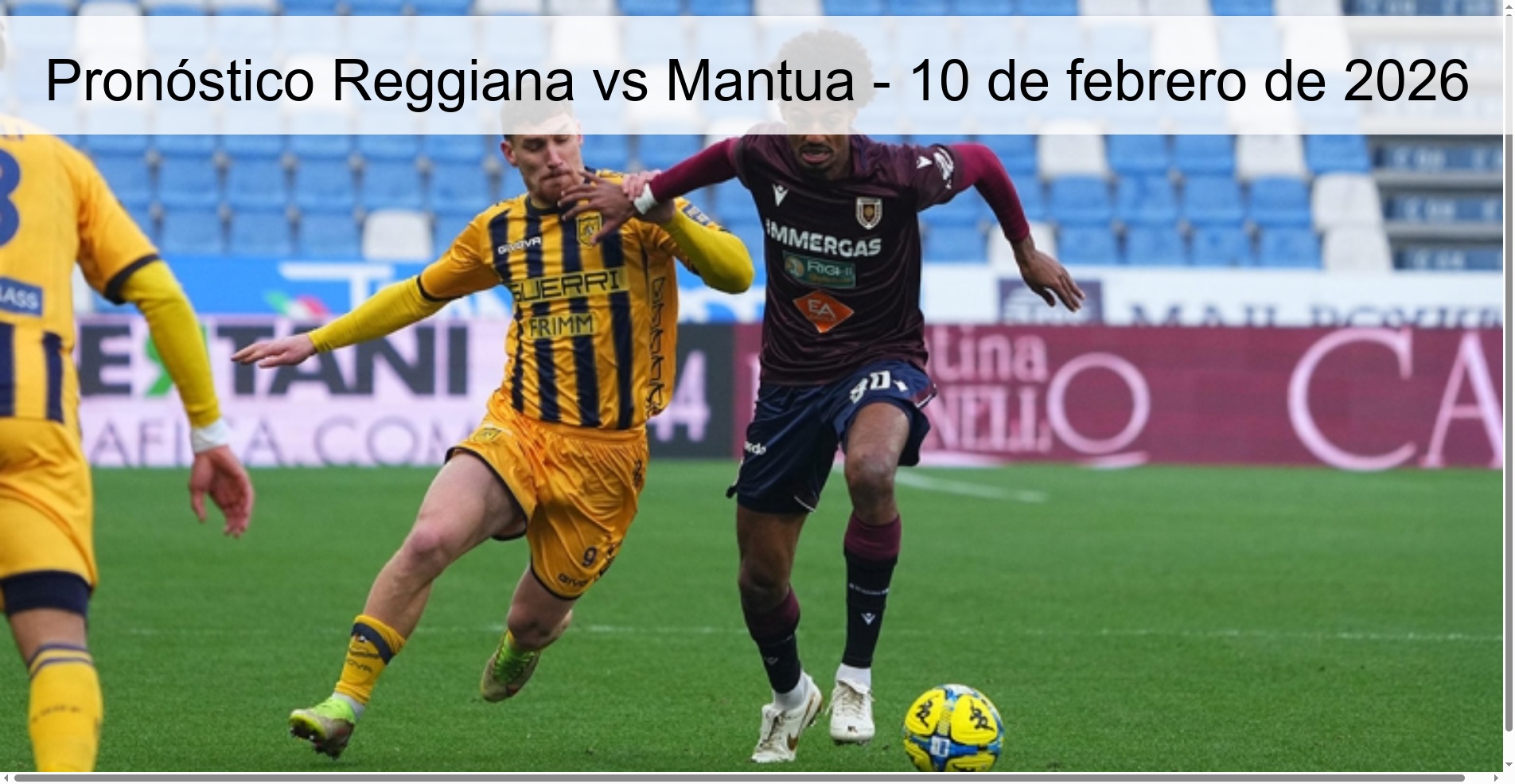 Pronóstico Reggiana vs Mantua – 10 de febrero de 2026