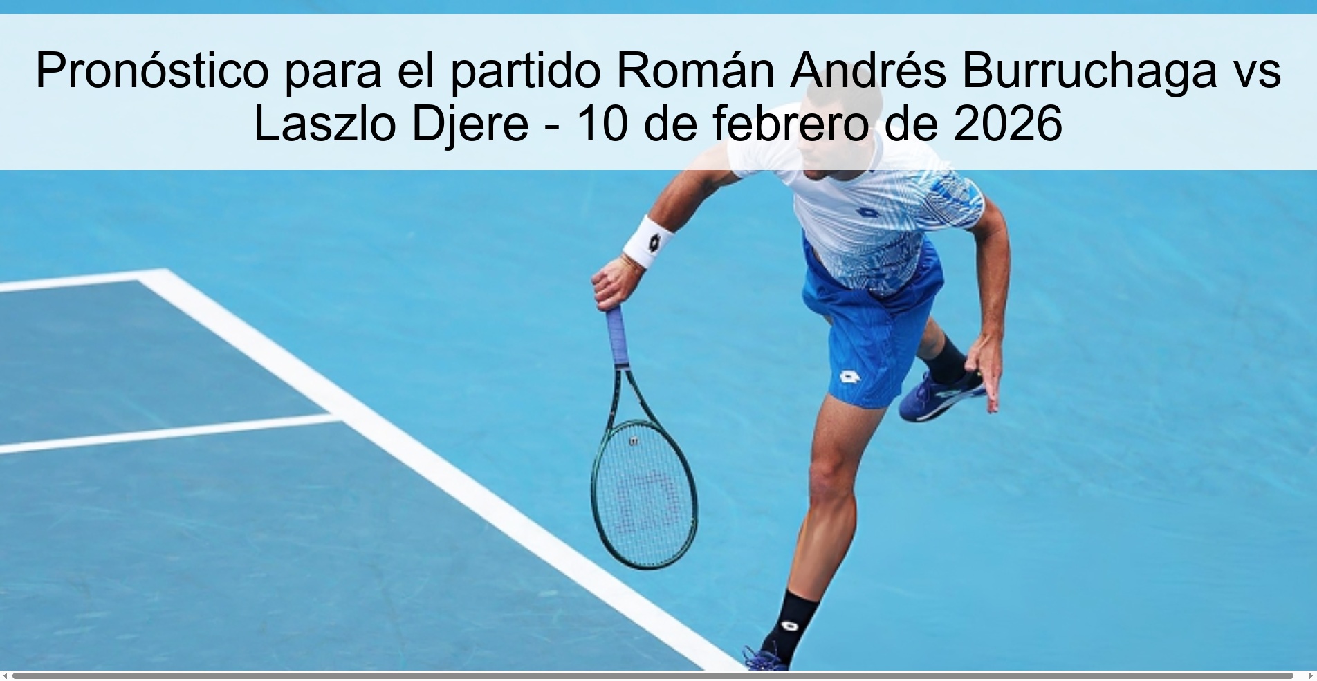 Pronóstico para el partido Román Andrés Burruchaga vs Laszlo Djere – 10 de febrero de 2026