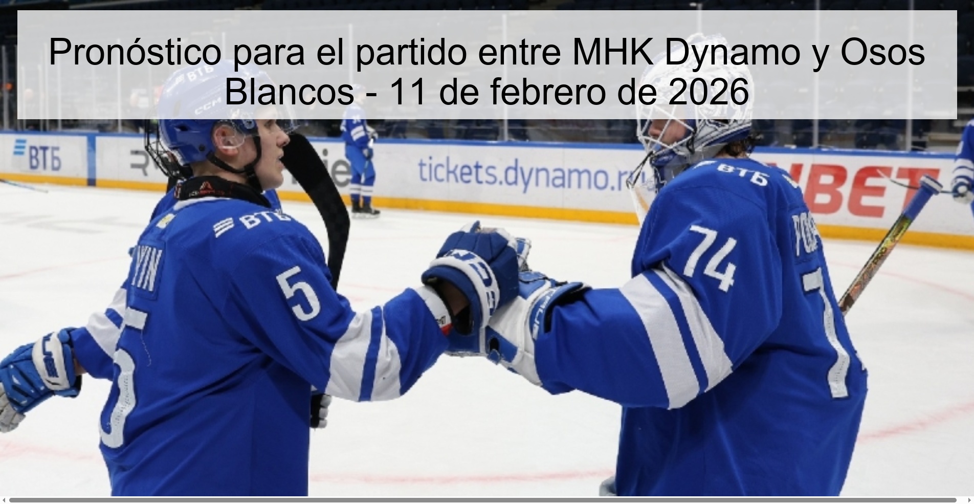 Pronóstico para el partido entre MHK Dynamo y Osos Blancos – 11 de febrero de 2026