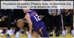Pronóstico de partido: Phoenix Suns vs O