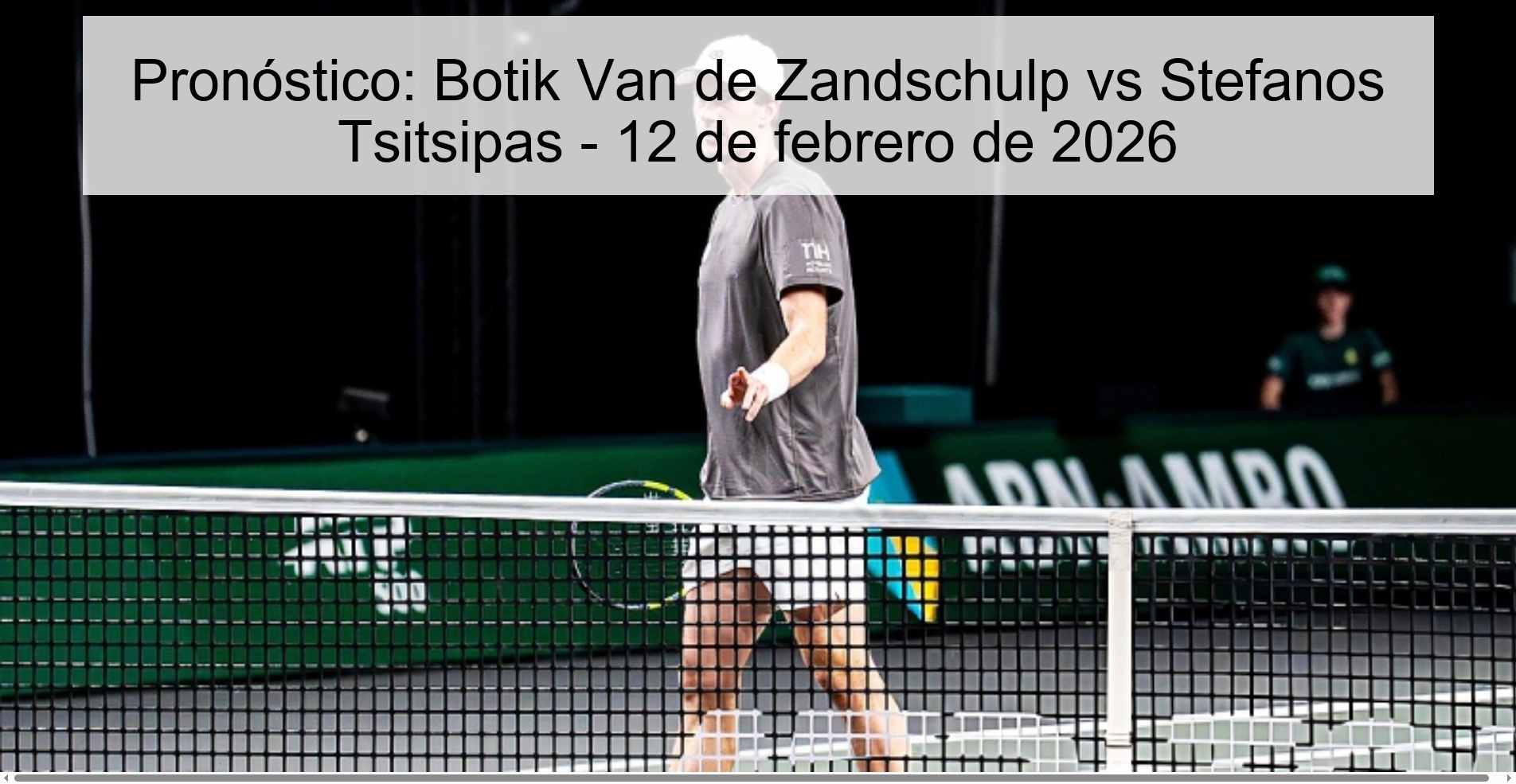 Pronóstico: Botik Van de Zandschulp vs Stefanos Tsitsipas – 12 de febrero de 2026