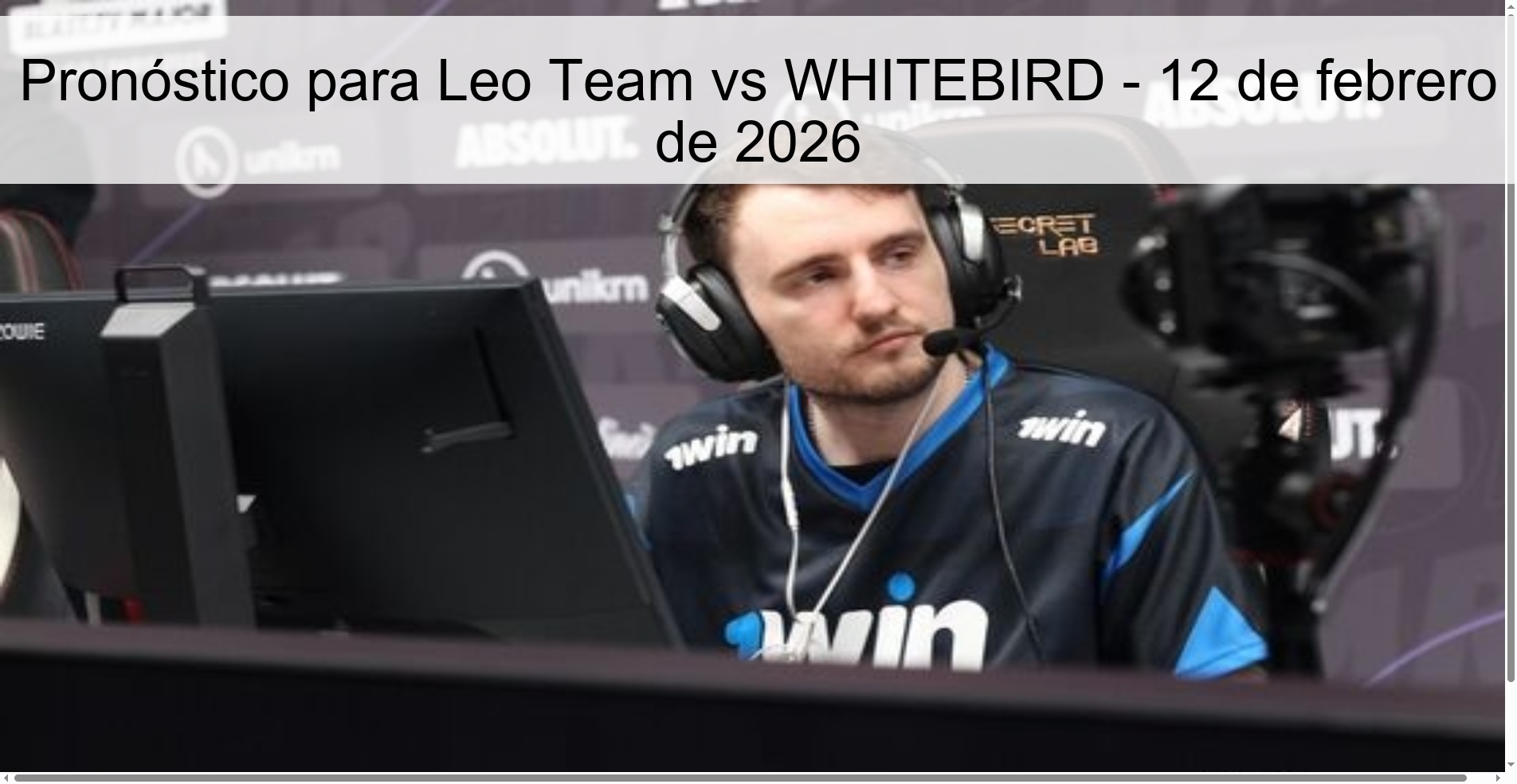 Pronóstico para Leo Team vs WHITEBIRD – 12 de febrero de 2026
