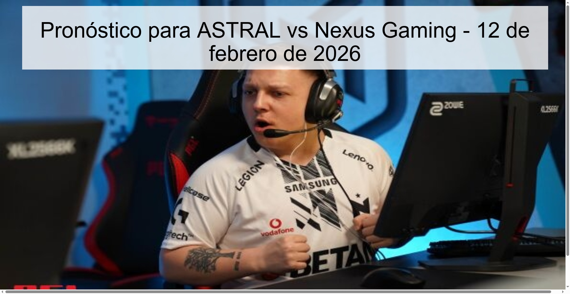 Pronóstico para ASTRAL vs Nexus Gaming – 12 de febrero de 2026