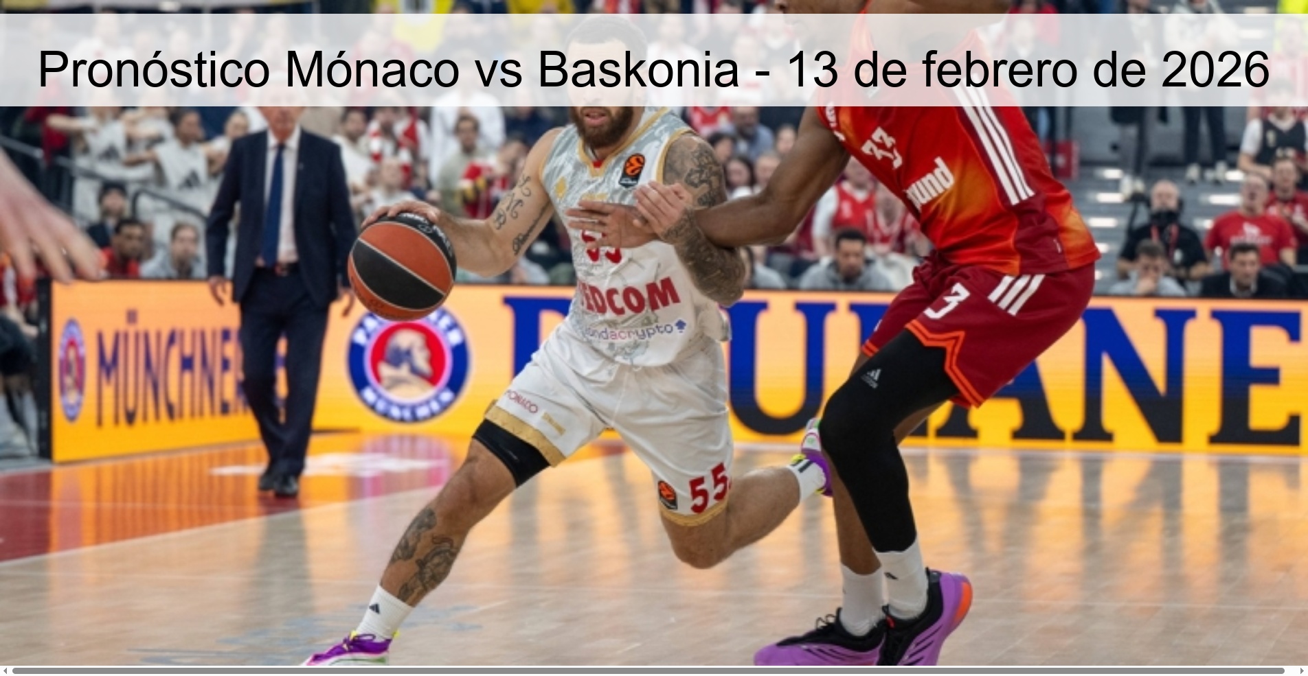Pronóstico Mónaco vs Baskonia – 13 de febrero de 2026