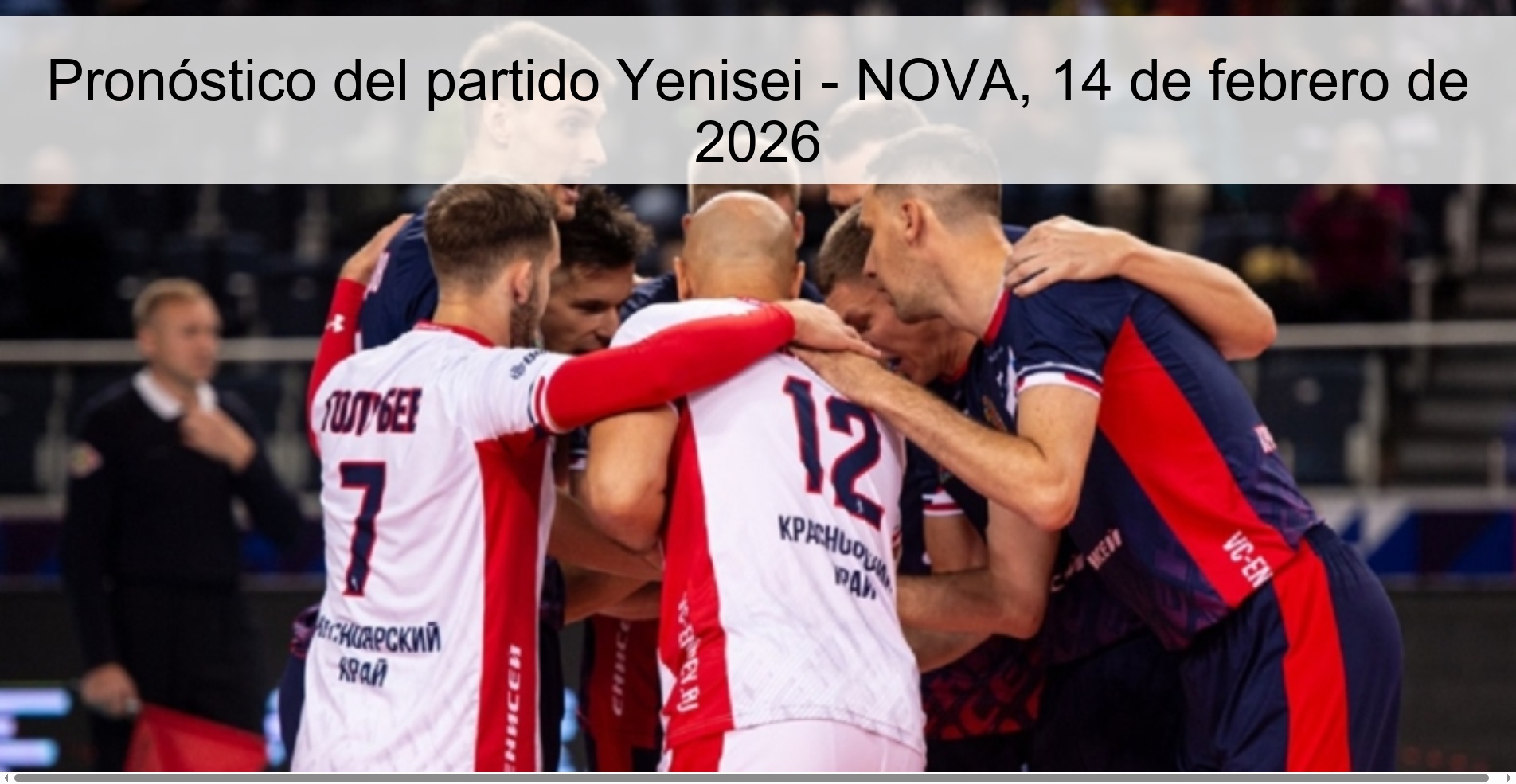 Pronóstico del partido Yenisei – NOVA, 14 de febrero de 2026