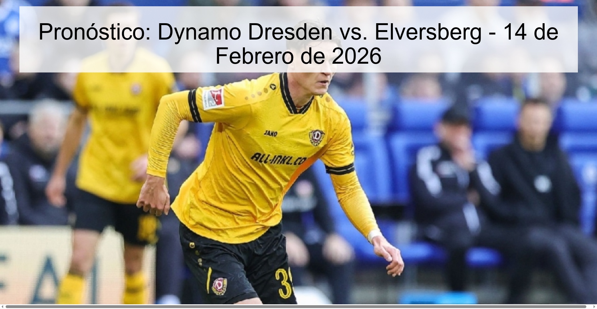 Pronóstico: Dynamo Dresden vs. Elversberg – 14 de Febrero de 2026