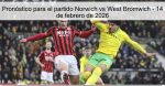 Pronóstico para el partido Norwich vs We