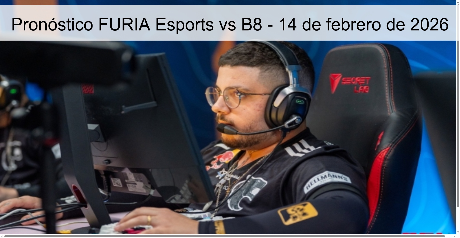 Pronóstico FURIA Esports vs B8 – 14 de febrero de 2026