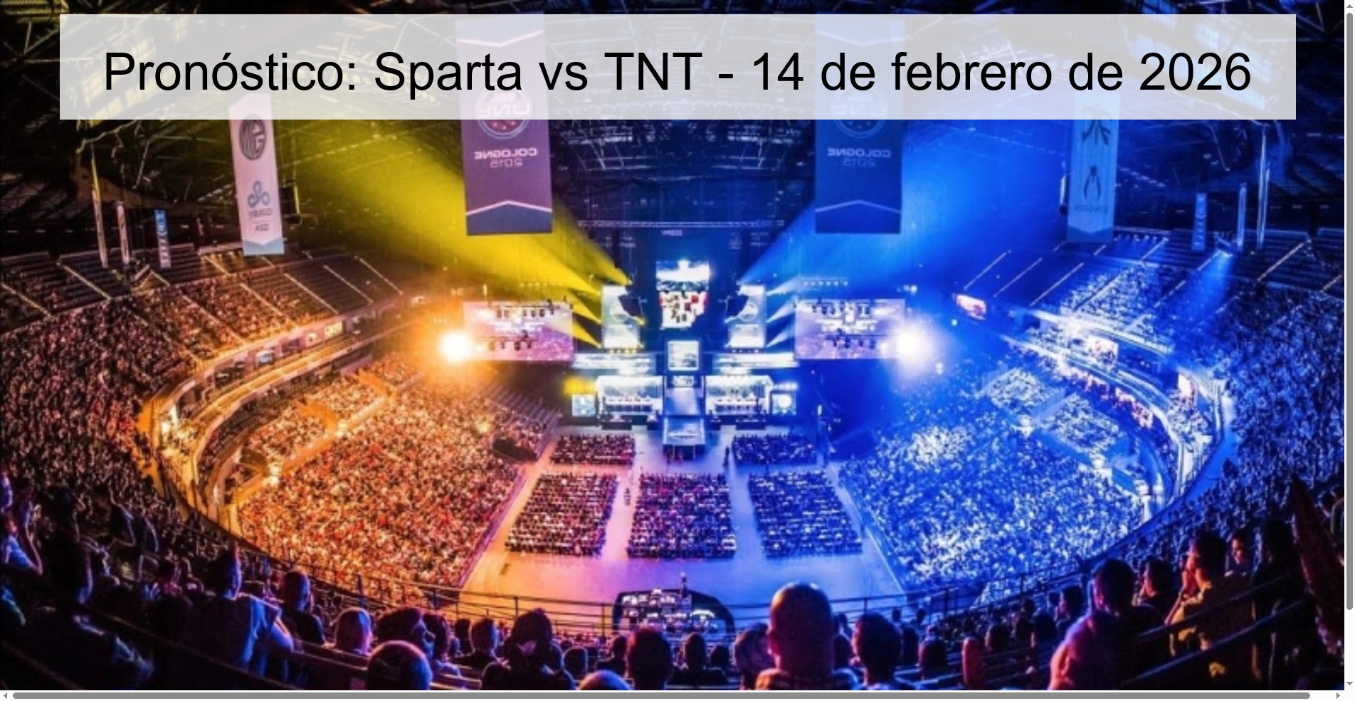 Pronóstico: Sparta vs TNT – 14 de febrero de 2026