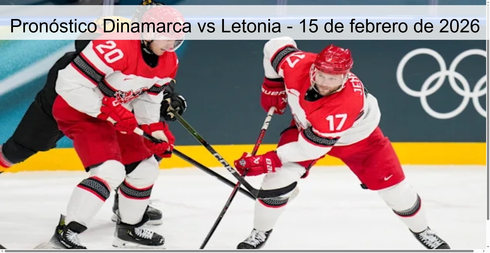 Pronóstico Dinamarca vs Letonia – 15 de febrero de 2026