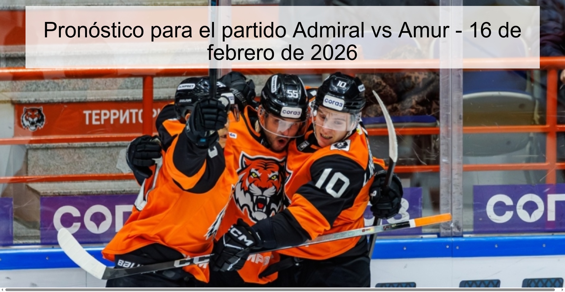Pronóstico para el partido Admiral vs Amur – 16 de febrero de 2026