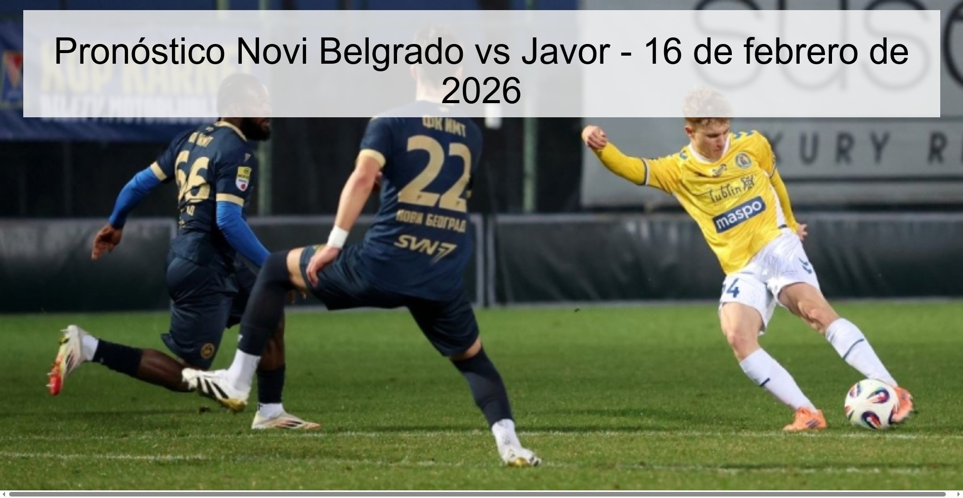 Pronóstico Novi Belgrado vs Javor – 16 de febrero de 2026