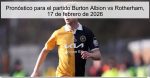 Pronóstico para el partido Burton Albion