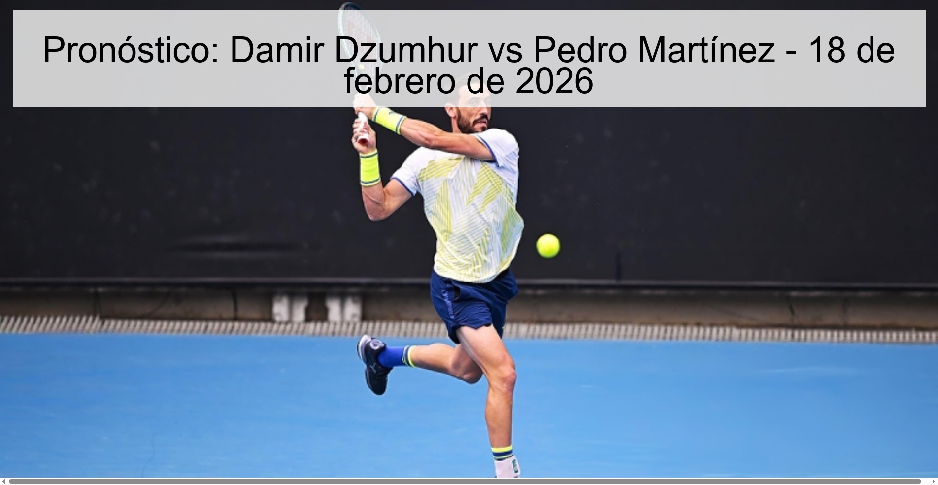 Pronóstico: Damir Dzumhur vs Pedro Martínez – 18 de febrero de 2026