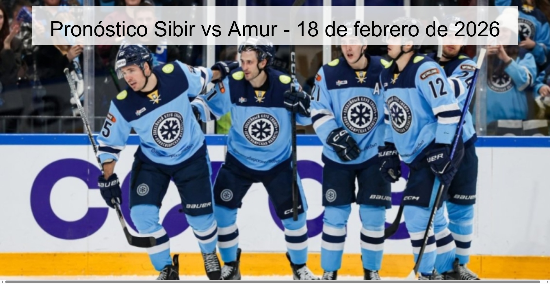 Pronóstico Sibir vs Amur – 18 de febrero de 2026