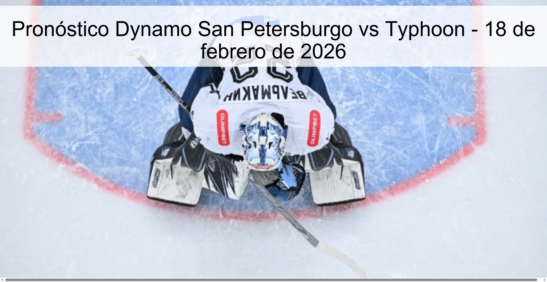 Pronóstico Dynamo San Petersburgo vs Typhoon – 18 de febrero de 2026