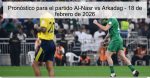 Pronóstico para el partido Al-Nasr vs Ar