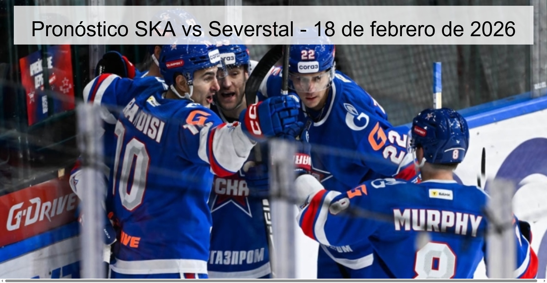 Pronóstico SKA vs Severstal – 18 de febrero de 2026