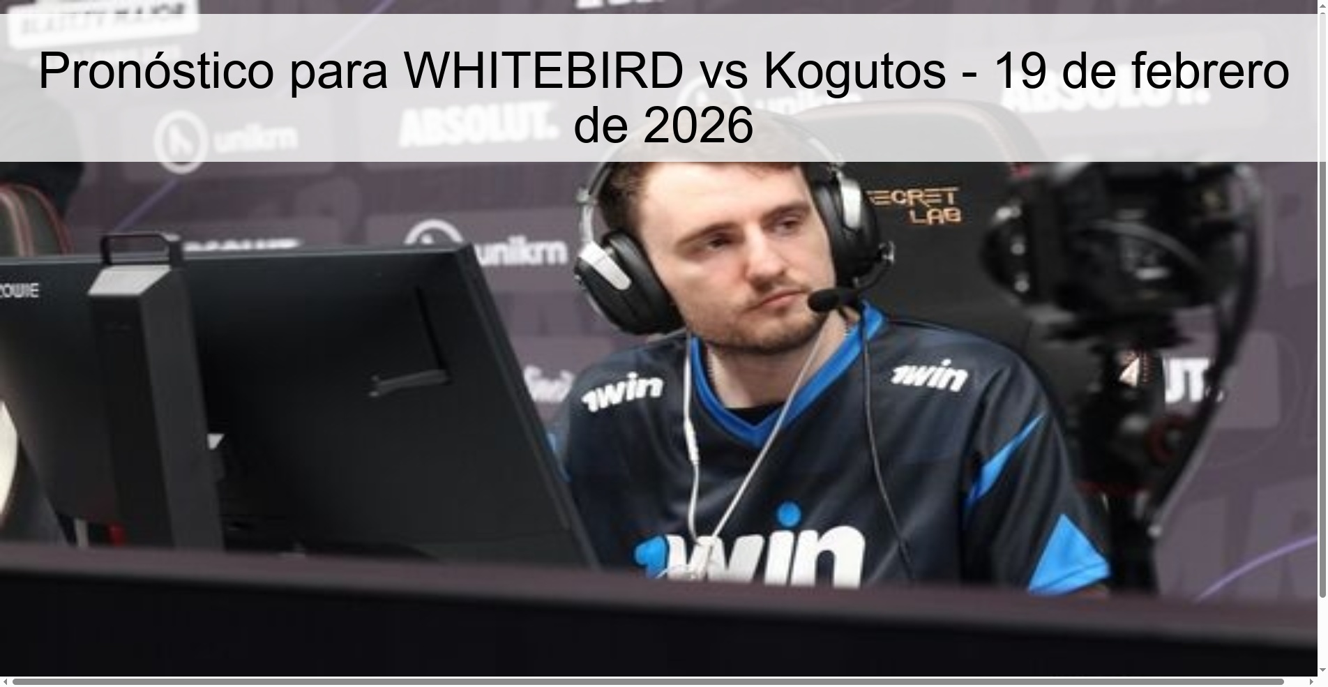 Pronóstico para WHITEBIRD vs Kogutos – 19 de febrero de 2026