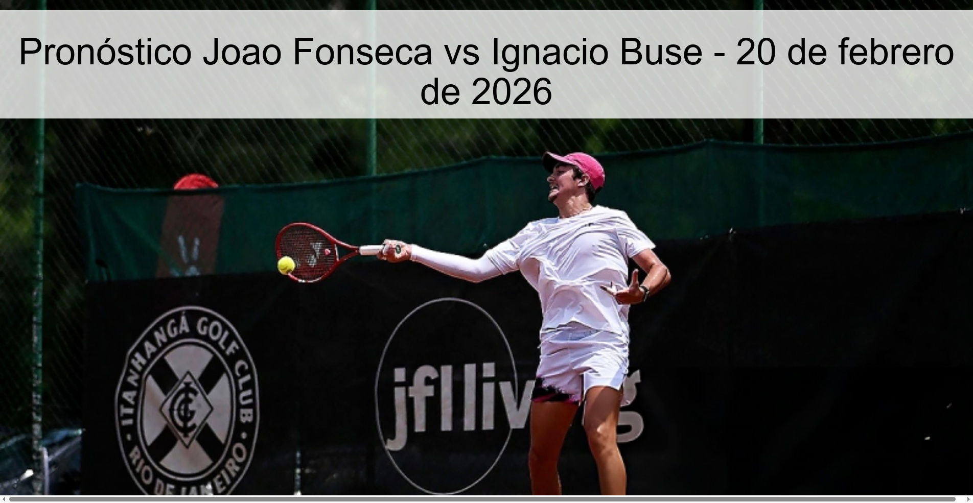 Pronóstico Joao Fonseca vs Ignacio Buse – 20 de febrero de 2026