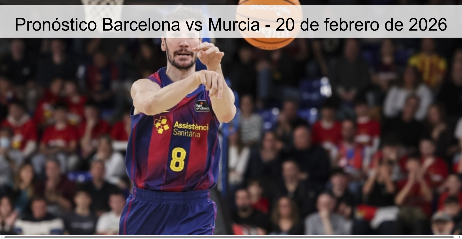 Pronóstico Barcelona vs Murcia – 20 de febrero de 2026