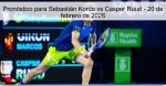Pronóstico para Sebastián Korda vs Caspe