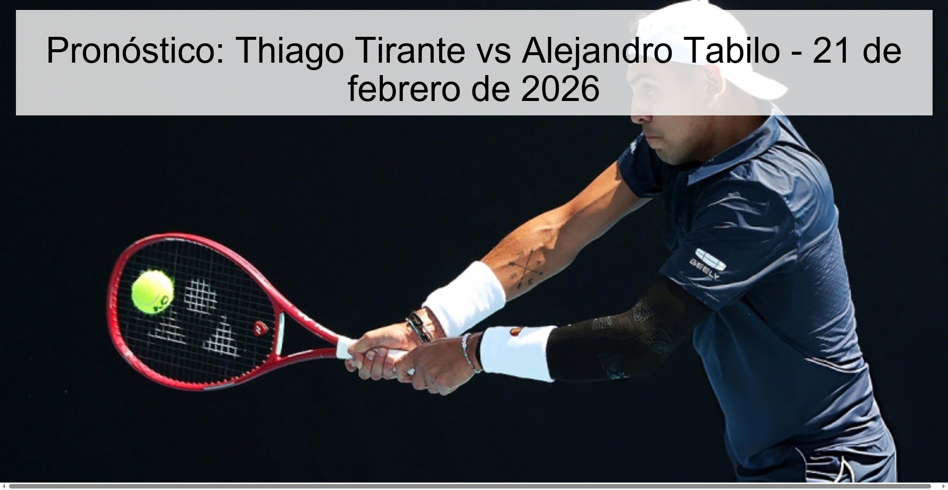 Pronóstico: Thiago Tirante vs Alejandro Tabilo – 21 de febrero de 2026