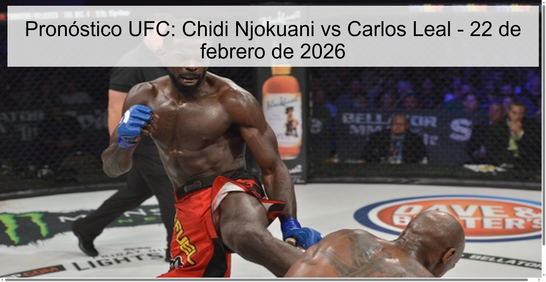 Pronóstico UFC: Chidi Njokuani vs Carlos Leal – 22 de febrero de 2026