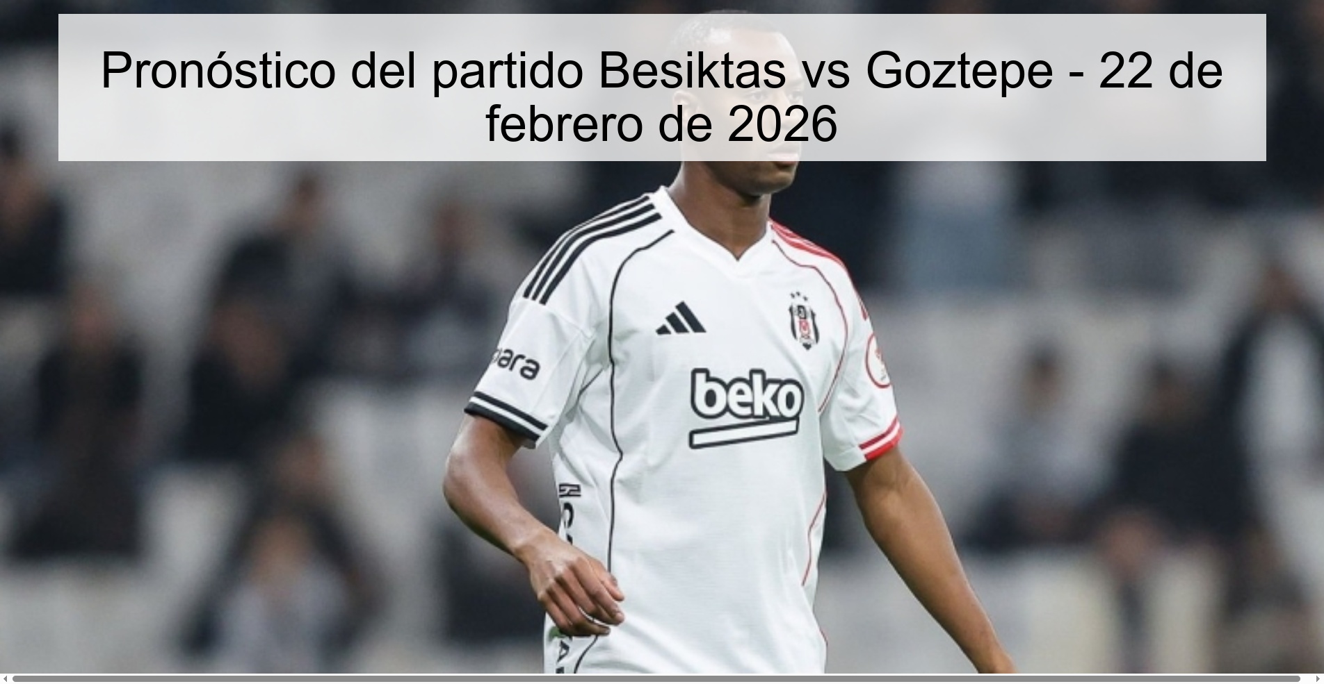 Pronóstico del partido Besiktas vs Goztepe – 22 de febrero de 2026