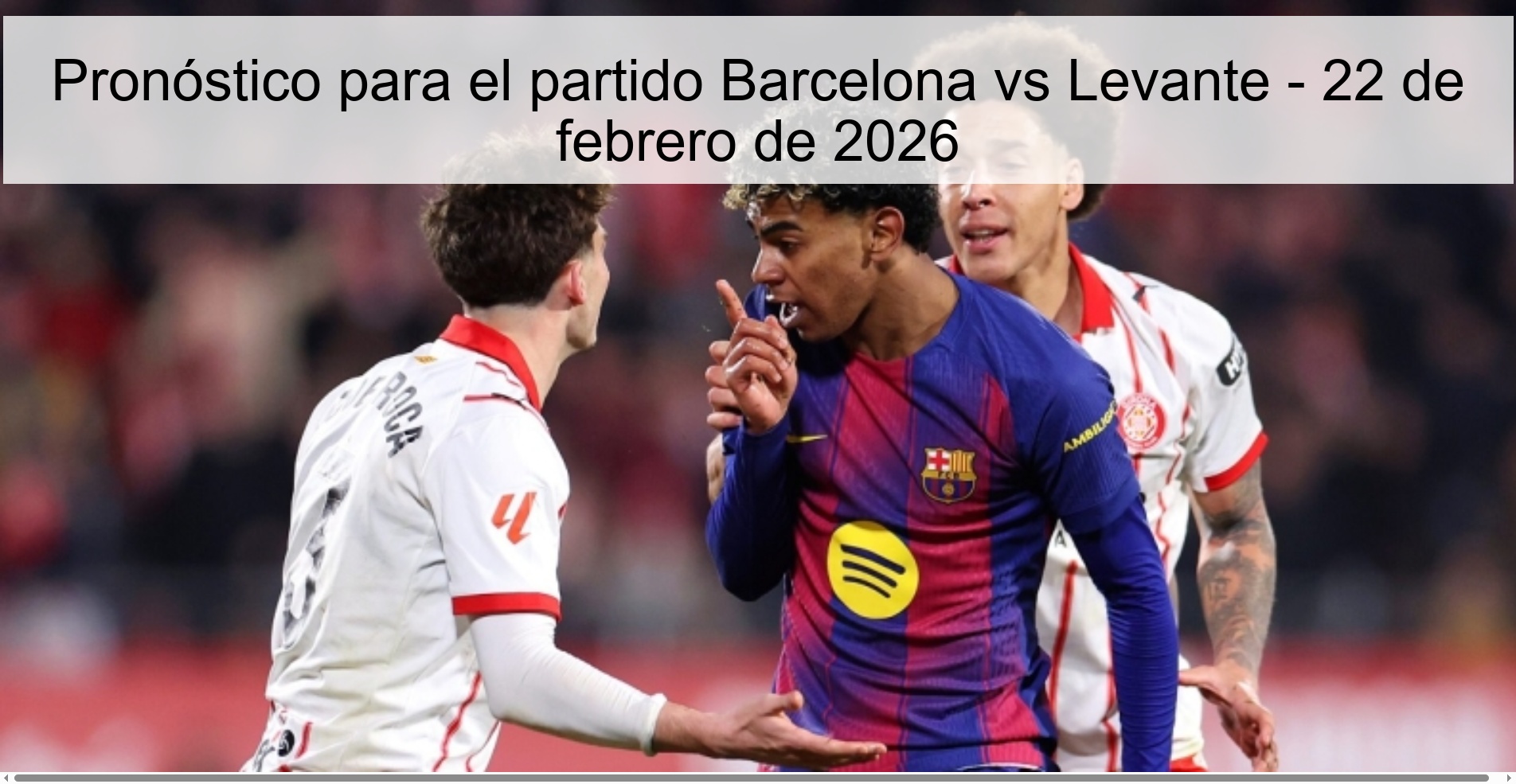 Pronóstico para el partido Barcelona vs Levante – 22 de febrero de 2026