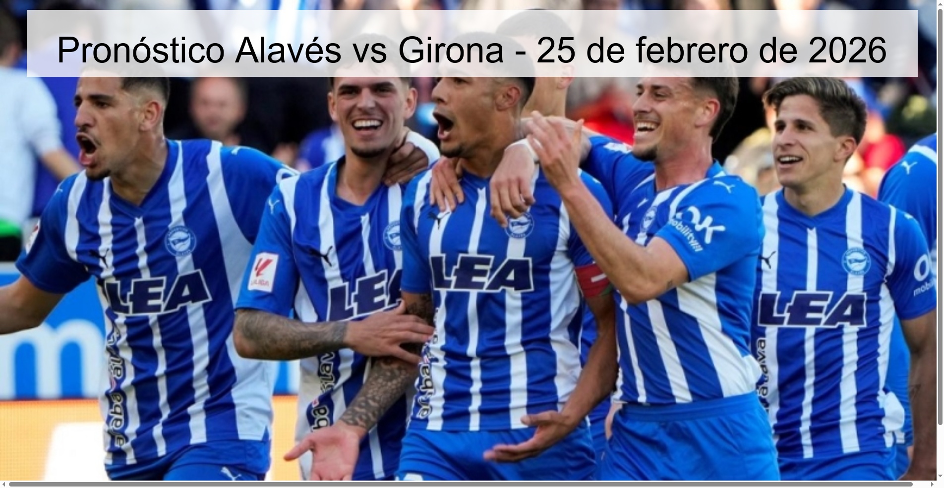 Pronóstico Alavés vs Girona – 25 de febrero de 2026
