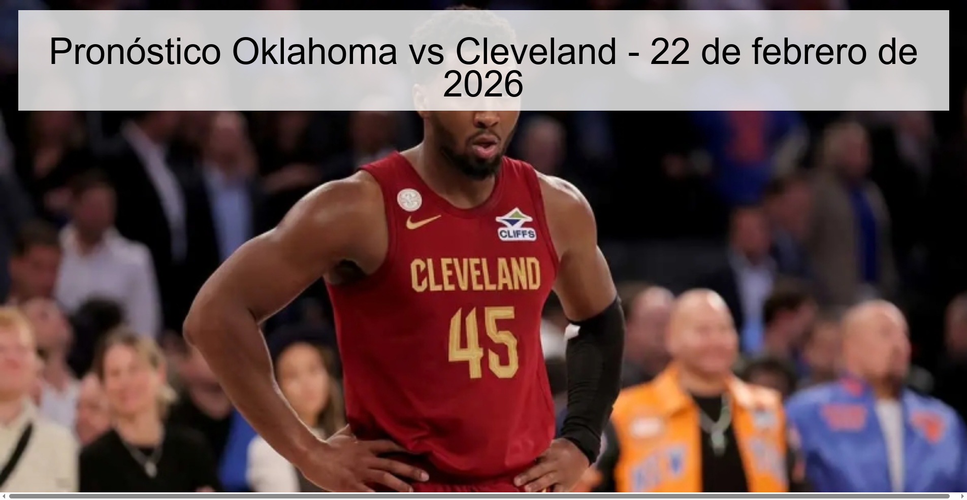 Pronóstico Oklahoma vs Cleveland – 22 de febrero de 2026