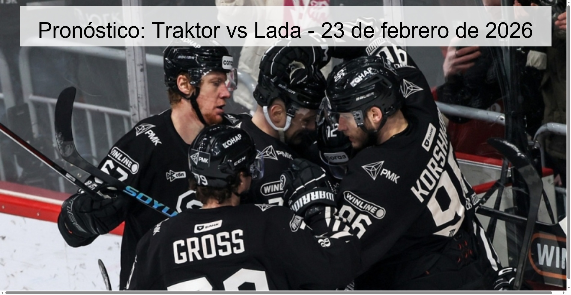 Pronóstico: Traktor vs Lada – 23 de febrero de 2026