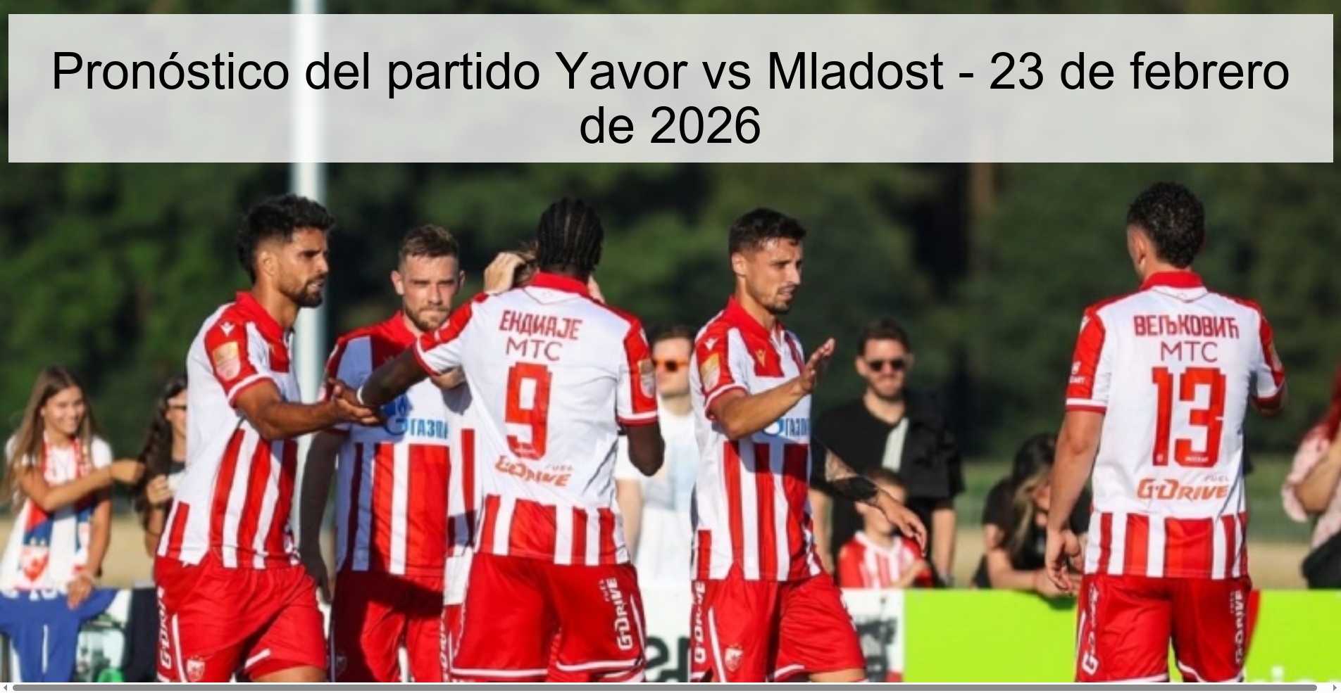 Pronóstico del partido Yavor vs Mladost – 23 de febrero de 2026
