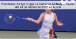 Pronóstico: Ashlyn Kruger vs Catherine M