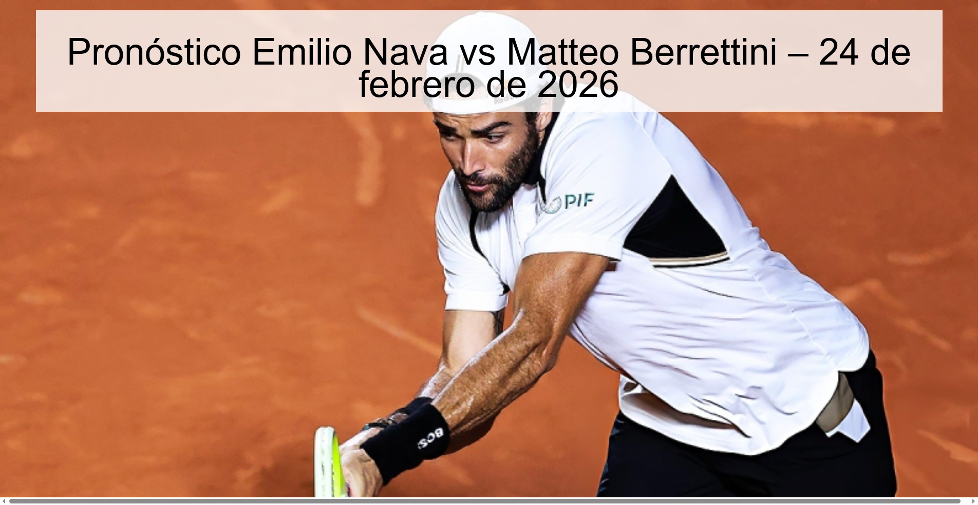 Pronóstico Emilio Nava vs Matteo Berrettini – 24 de febrero de 2026
