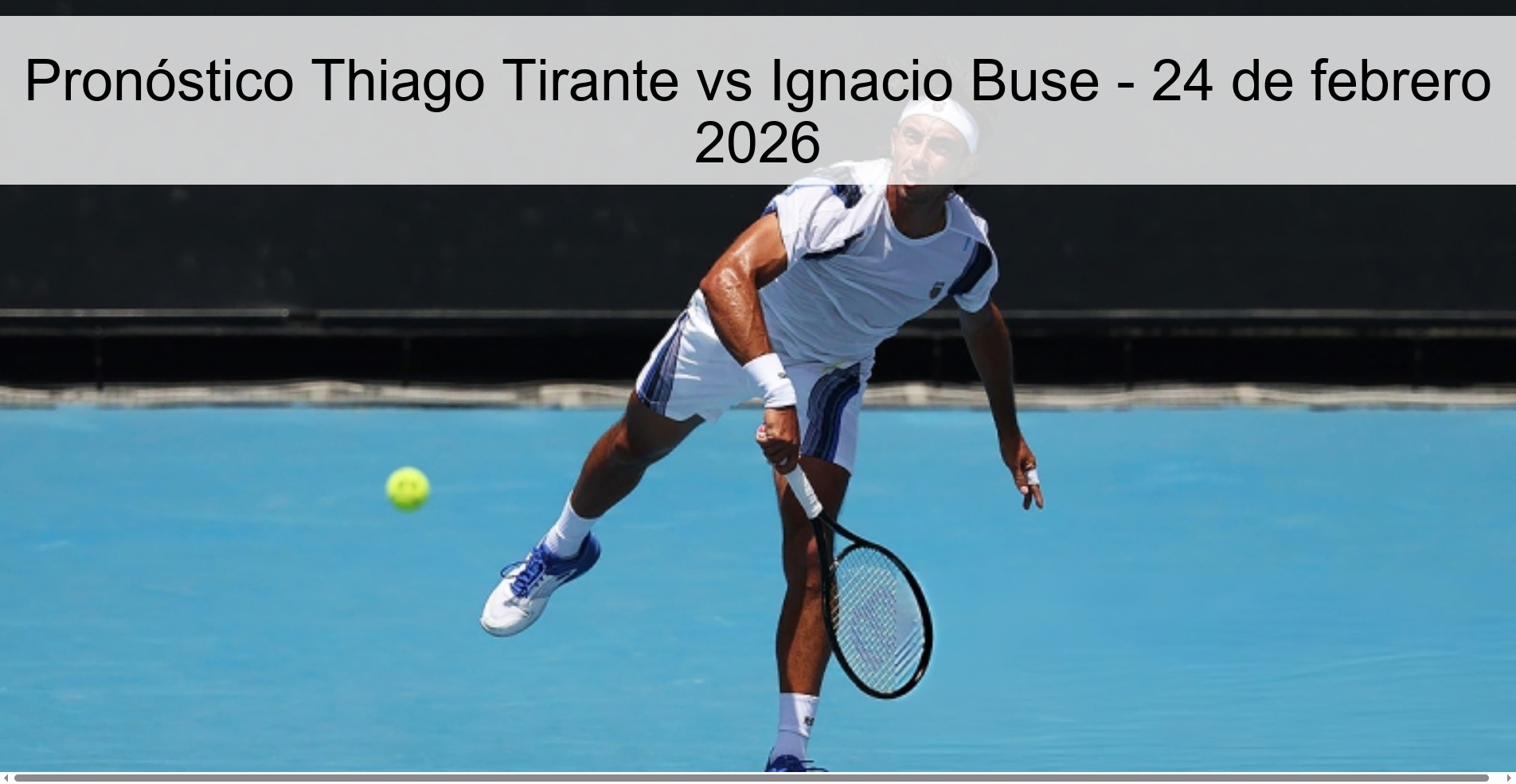 Pronóstico Thiago Tirante vs Ignacio Buse – 24 de febrero 2026