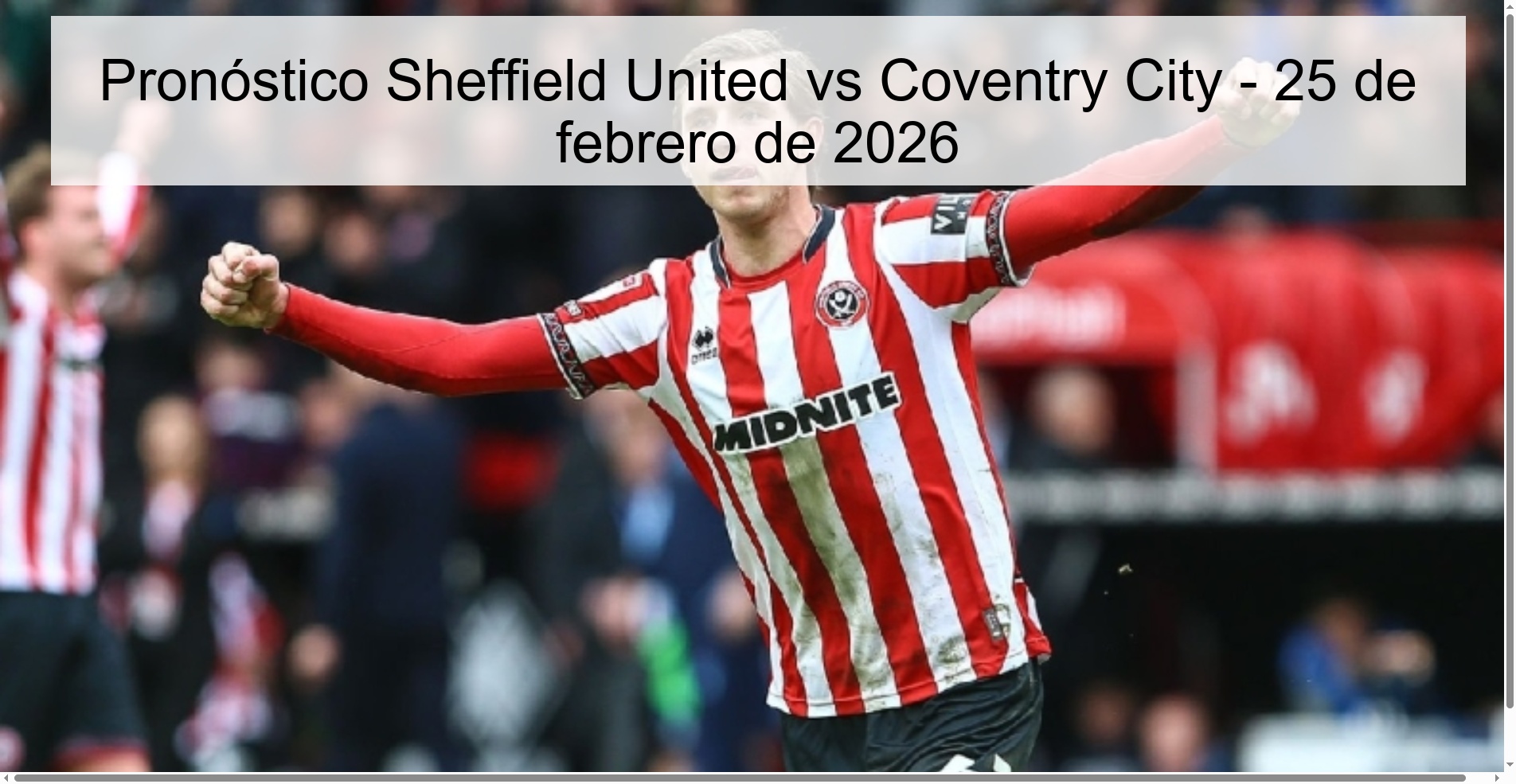 Pronóstico Sheffield United vs Coventry City – 25 de febrero de 2026
