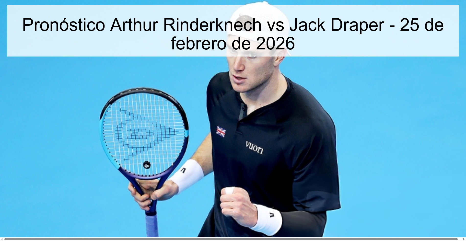 Pronóstico Arthur Rinderknech vs Jack Draper – 25 de febrero de 2026